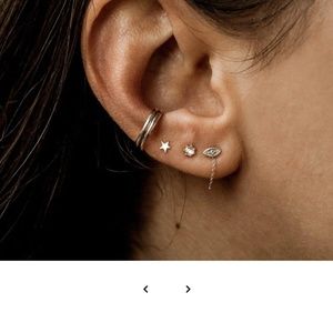 Bluboho Little Stella Star Stud Earring. 14k yellow gold.